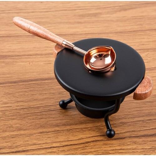 Retro Sealing Wax Furnace Stove Tripod Fire Paint Wax Seal Stamp Stick Warmer Wax Furnace Stove Pot Melting Glue DIY Craft