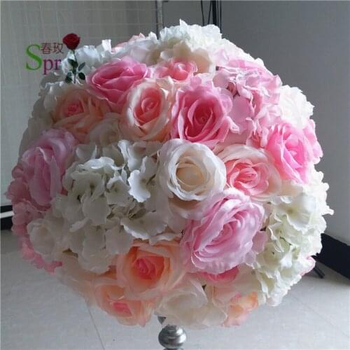 SPR wedding table center flower ball road lead artificial flore centerpiece wedding backdrop flower decoration