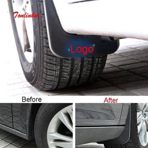 Tonlinker Car Mud Flaps Mud Guard Fender Exterior Reflect Light LOGO Stickers for CHEVROLET CRUZE 2009-2013 Car fender 4pcs/lot