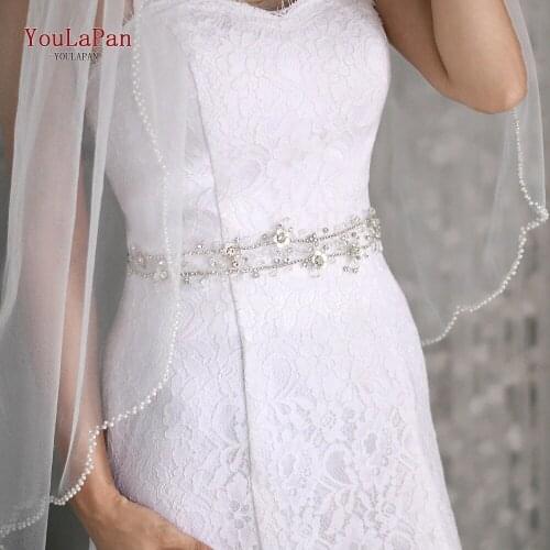 TOPQUEEN SH340 Bling Belts for Women Dress Bridesmaid Belt Crystal Sashes for Wedding Decorative Belts Wedding Bridal Belt