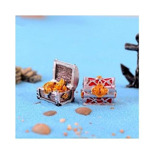 1pc Aquarium Decoration Treasure Box Mini Aquarium Landscape Ornament Mediterranean Sea Bottom Decoration Accessories Aquarius