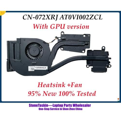 High quality 95% New CN-072XRJ For Dell Latitude E6540 Laptop CPU with GPU Heatsink and Fan 72XRJ AT0VI1002ZCL 100% Tested