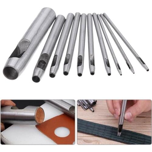 1Pcs 0.5-5mm Leather Hole Punch Round Steel Leather Craft Hollow Hole Punch Tools for Belt Clothing Canvas