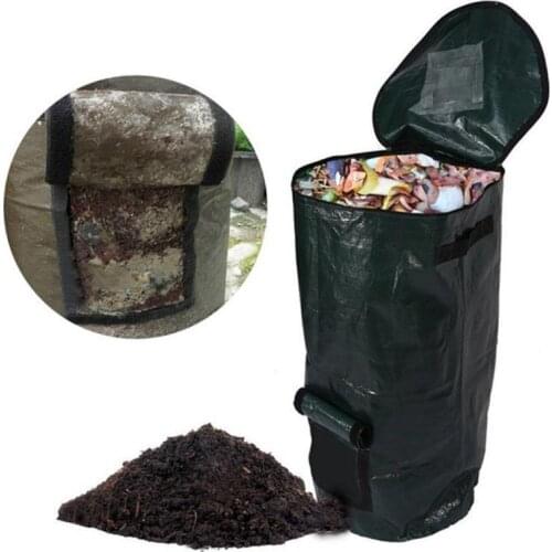 1Pcs Organic Waste Kitchen Garden YardFruit Compost Bag Environmental PE Cloth Planter Kitchen Waste Disposal Organic Bag Hot