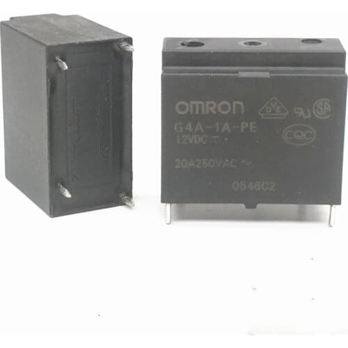 10PCS/lot 100%New Power Relay G4A-1A-PE G4A-1A-PE-5VDC G4A-1A-PE-12VDC G4A-1A-PE-24VDC G4A 1A PE 5V 9V 12V 24V 20A 4PIN