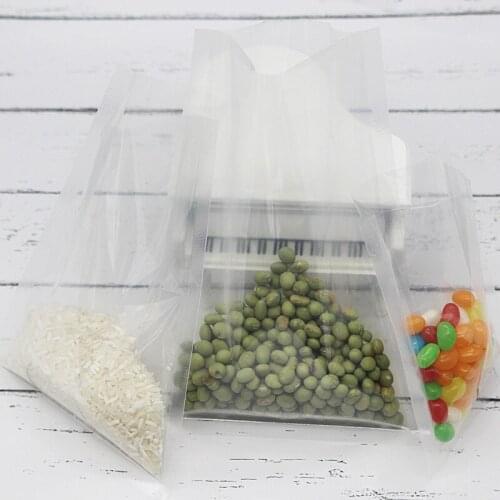 10pcs Vacuum food bag large plastic heat seal bag candy jewelry package open top pouch