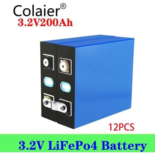 12pcs Colaier 200AH 3.2V 12V lifepo4 battery NOT 280AH Lithium Iron Phosphate Cell solar 48V200AH 24V400Ah cells EU US TAX FRE