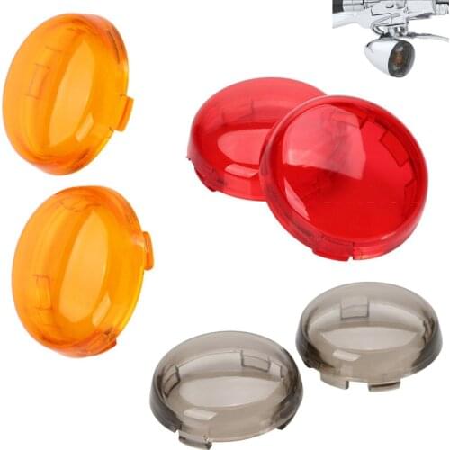 2x Turn Signals Light RED Lens Cover For Harley Dyna Softail 883 1200 Sportster XL883 XL1200 1986-15