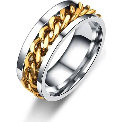 2021 Openable Beer Bottle Chain Rotating Stainless Steel Ring