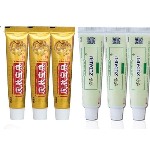6Pcs ZUDAIFU Original Psoriasis Dermatitis Eczema Pruritus Skin Problems Cream+3pcs pifubaodian cream skin care no box