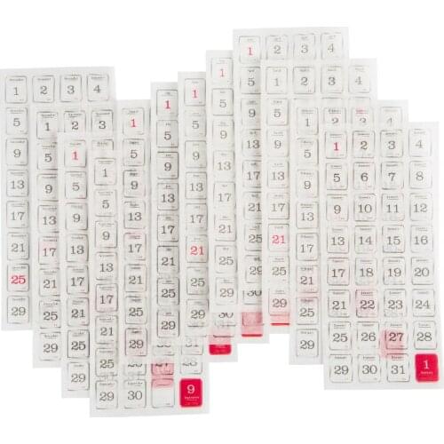 365 Days Of Annual Washi Paper Stickers Die Cut For DIY Scrapbooking Card Making Photo Album Bullet Journal Stickers Label