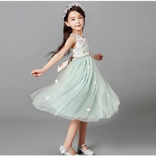 3K204 Teen Princess Costume Baby girl Dress Flowers kids dresses for girls summer wedding dresses wholesale kids toddler clothes