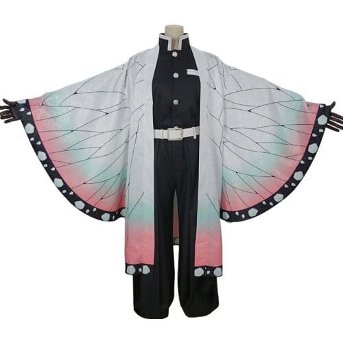 Anime Comic Demon Slayer Kimetsu no Yaiba Cosplay Costumes Kochou Shinobu Cosplay Costume Uniforms Clothes Suits Kimonos