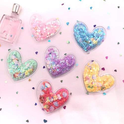 10pcs/lot 4.5*5cm rabbit Transparent Bling bling Star Flowing Patches Appliques for Children clip and DIY Hair Clip