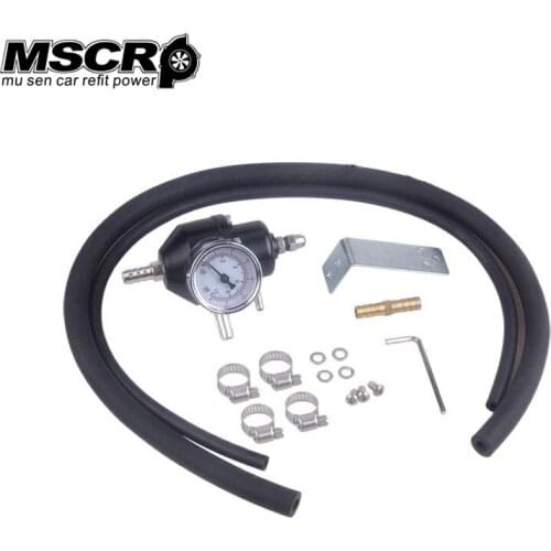 Car Fuel Pressure Regulator With Gauge Adjustable Oil Pressure Regulator Stable Save Cost Adjustable Universal MSCRP-YX00548