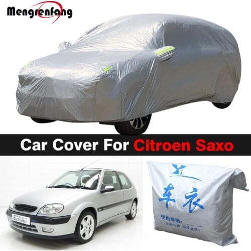 Outdoor Car Cover Sun Shade Anti-UV Snow Rain Dust Resistant Cover For Citroen Saxo Chanson