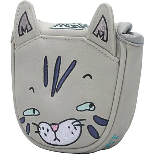 Golf Putter headcover Magnetic Closure for center-shaft Club cove Cartoon cat free shipping