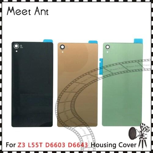 50pcs/lot high quality For Sony Xperia Z3 L55T D6603 D6643 D6653 Back Housing Battery Cover Door Rear Cover