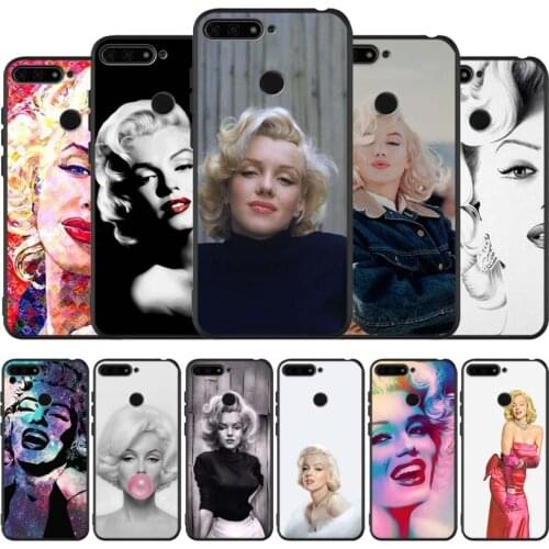 Marilyn Monroe black Silicone Phone Case For honor 30 20 Pro 8 8X 9 10 20 Lite Mate 10 20 30 Lite Pro cover