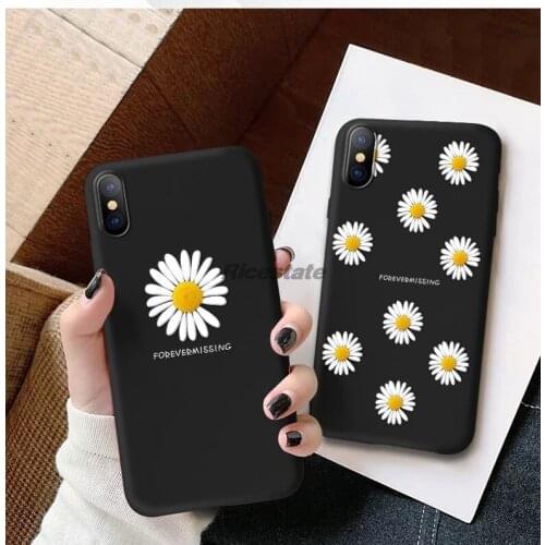 Daisy flower Case For iPhone 11 Pro X XR XS MAX case iphone 6 6s 7 8 Plus SE 2020 Matte Back Cover Protect Skin Case