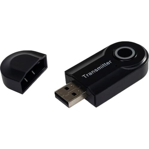 For Bluetooth-compatible transmitter 3.5mm jack audio adapter, wireless stereo audio transmitter adapter for PC TV headset