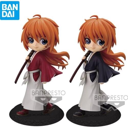 Bandai Figure Q Version Posket HIMURA KENSHIN Model Anime Characters Gift Japanese Animation Dolls Collectible Childrens Toys