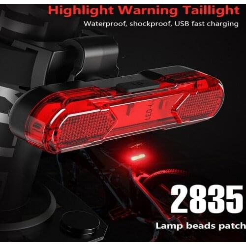 Bike Light USB Rechargeable Bicycle Light LED Taillight Safety Warning Cycling Lights Portable Rear Tail Lights Lamps Accessory