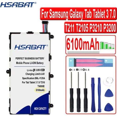 HSABAT 6100mAh T4000E Battery for Samsung Galaxy Tab 3 7.0'' SM-T210 T211 T215 T217 T2105 P3210 P3200 T210R T217A SM-T210R