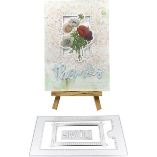 KSCRAFT Love Frame Metal Cutting Dies Stencils for DIY Scrapbooking/photo album Decorative Embossing DIY Paper Cards