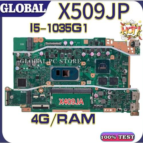 KEFU Motherboards X509J Laptop motherboard for ASUS X509JP X409JA X409J 100% TEST original mainboard I5-1035G1 4G RAM