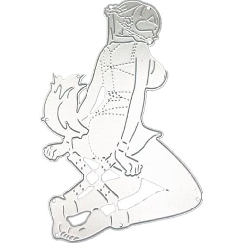 Metal Fox girl paper die cutting dies for Scrapbooking/DIY Easter wedding Halloween Easter card