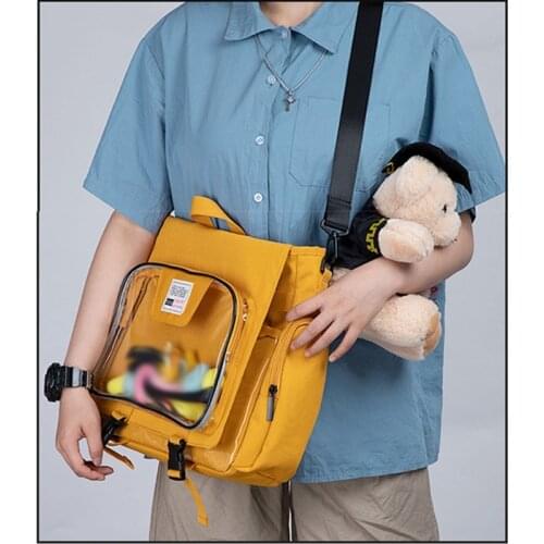 Cute Girl School Backpack Women Multipurpose Fashion Transparent PVC Bag Tote for Teenage