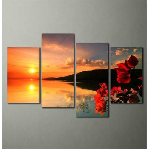 Hobby,5D,diy,Diamond Painting 4 pcs,sunrise,Floral,Cross Stitch,Full,Diamond Embroidery,3d Mosaic,pattern,beaded embroidery,gift