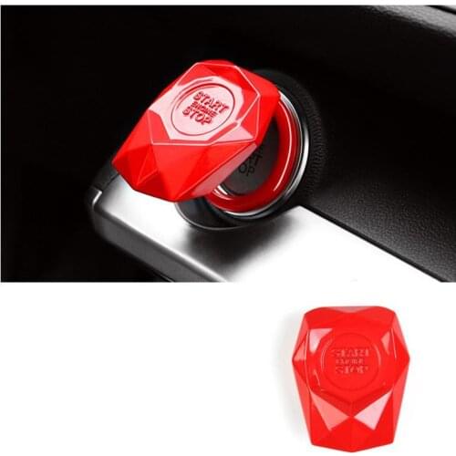 Car Engine Start Stop Button Cover Ring Ignition Start Stop Button Trim Push Button Switch Decor Stickers