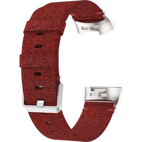 Outdoor Sports Woven Canvas Fabric Replacement Wrist Band Strap Replacement For Fitbit Charge 3 Wrsit Band Sports Accessories