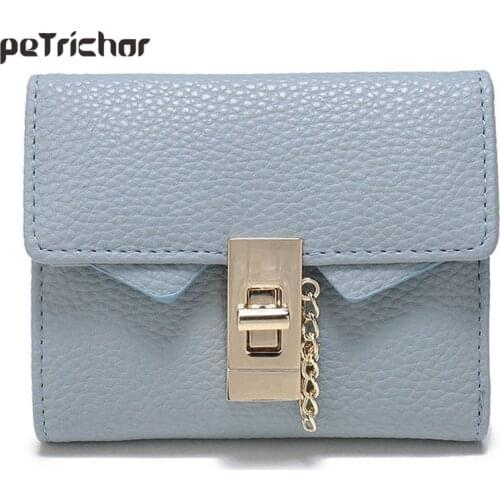 New Arrival Fashion Hasp Female Wallets PU Leather Card Holder Money Short Purse Women Solid Mini Bags Coin Pocket for Girls