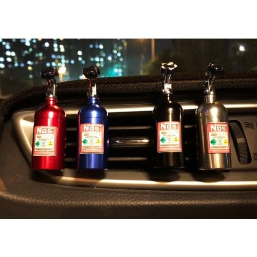 NOS Bottle Tank Ornaments Car Vents Perfume Clip Air Freshener Automobile Interior Fragrance Decoration