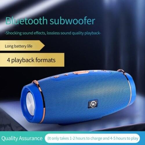 Portable Wireless Speaker Bluetooth-Compatible Column Bass Mini Subwoofer Support TF Card USB Speakers FM Receiver/Radio With FM