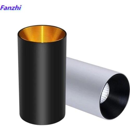 Surface Mounted Cylindrical LED COB Downlight Gold Reflector 7W 10W 12W 15W LED Ceiling Bulbs Lamp Spot Light LED Downligh
