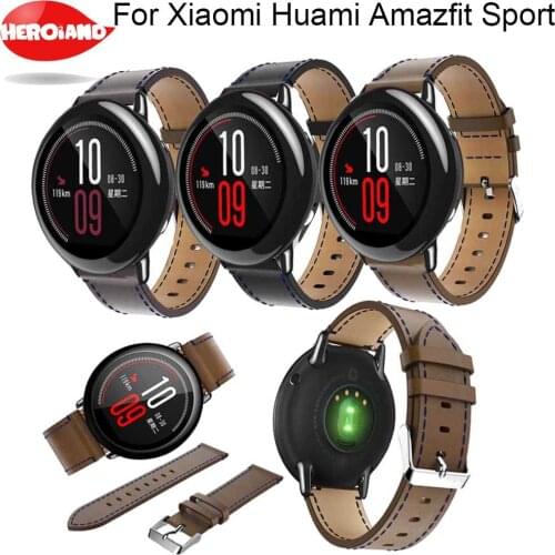 22mm Sports leather Wrist Strap bands for Xiaomi Huami Amazfit Bip BIT PACE Lite Youth Smart Watch Replacement Band Smartwatch