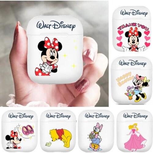 Disney Minnie Mouse Love Silicone Cases For Apple Airpods 1/2 Protective Shockproof Wireless Earphone Cover Charging Box Bags Ho
