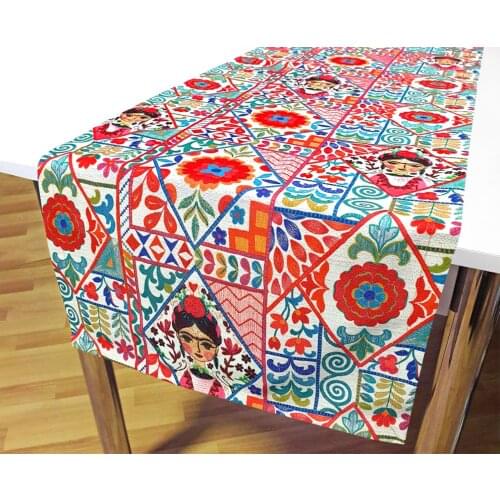 Frida Handmade Home Decoration Tablecloth / Table Runner - Dirt-Repellent Fabric 40 CM x 140 CM