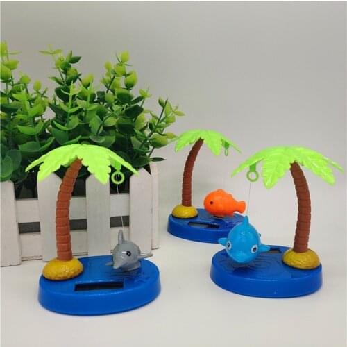 1Pcs Creative Fashion Solar Swing Cute Fish Toys Cartoon Shaking Head Animals Model Car Desktop Decoration for Children Gifts