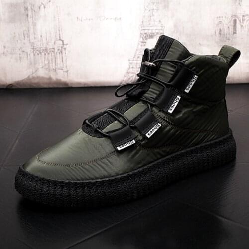 Stephoes Men Fashion Casual Ankle Boots Winter Warm Short Plush Snow Boots Male Luxury Designer Thick Bottom Boots Botas Hombre