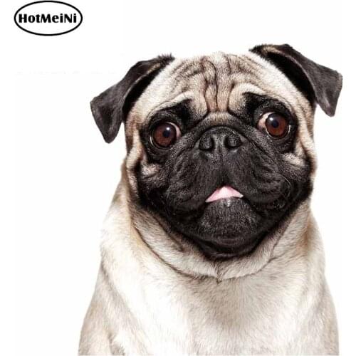 HotMeiNi 13cm x 11.2cm for Pug Graffiti Stickers Waterproof 3D Fashion Laptop Windows Motorcycle Surfboard Car Decals