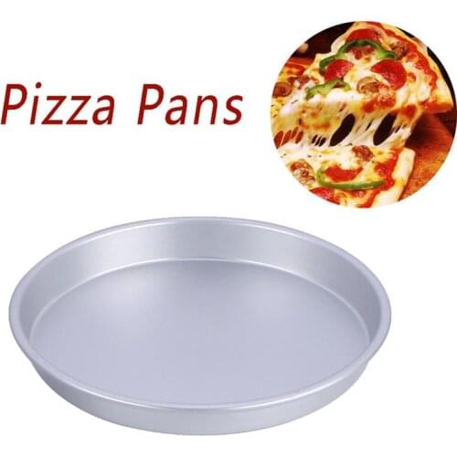 Pizza Plate Round Pastry Dish Pizza Pan Tray Carbon Steel Non-Stick Mold Baking Tool Baking Mould Pan Cake Tools For Kitchen
