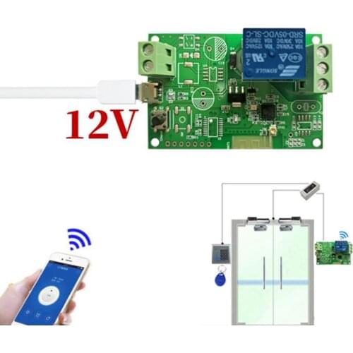 Jog self-lock Smart WiFi Wireless Switch Relay Module by Smartphone Control for Garager Door Opener