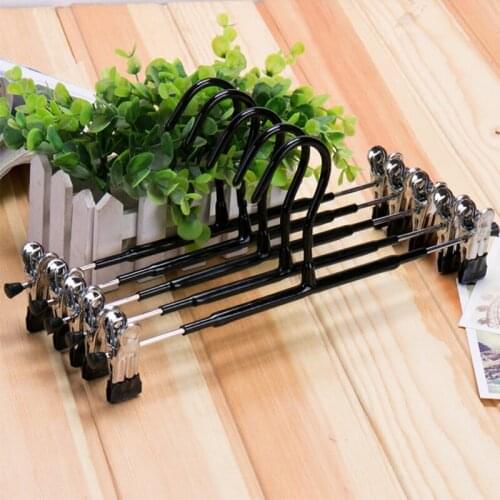 10pcs/lot 31.5cm Household adult scratch free skid coat hanger/Telescopic metal trouser clip