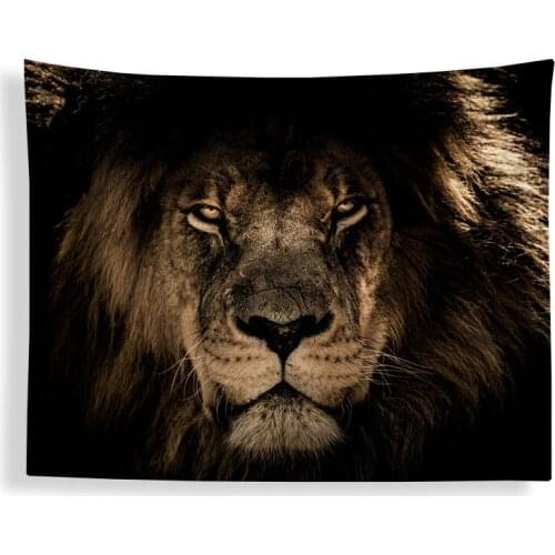 Fun Fervent Creative Lion Room Wall Decoration Tapestry Animal Modern Design Art Aesthetics Living Room Bedroom Home Decoration