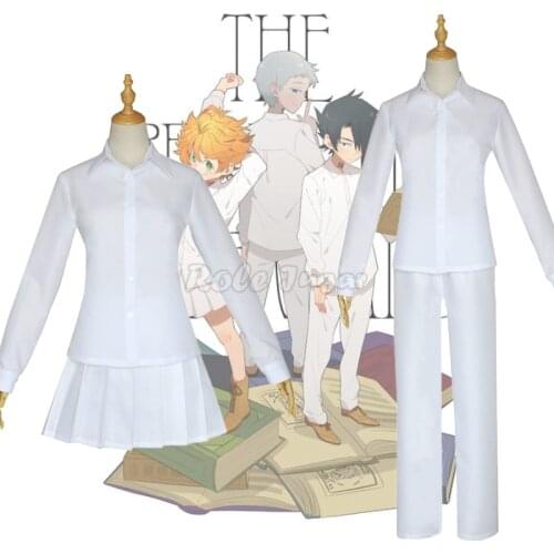The Promised Neverland Cosplay Costume Anime Yakusoku no Neverland Emma Norman Ray Costume Women Men School Uniforms C46D14